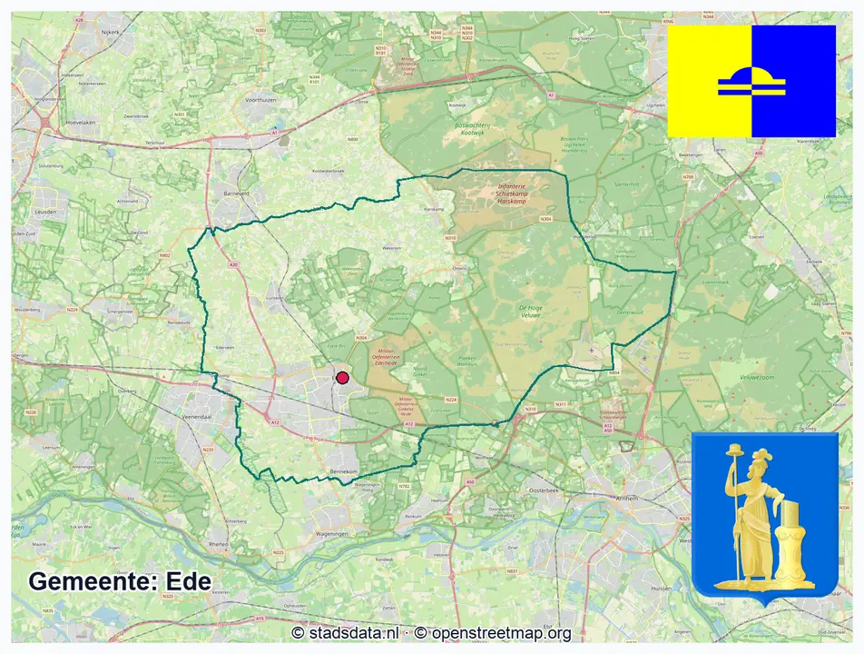 Schematische gemeentegrens Ede